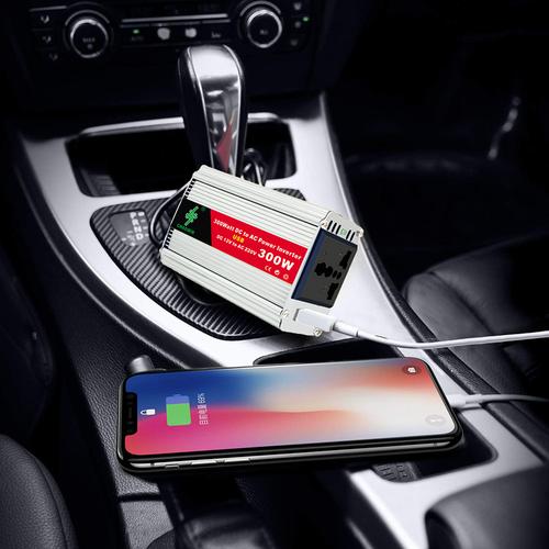 跨境工厂power inverter dc12v转ac220v110v300w车载逆变器转换器